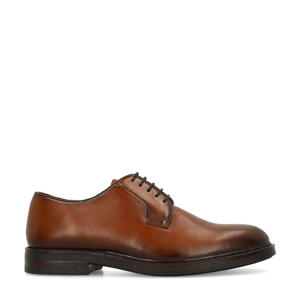   leren veterschoenen cognac