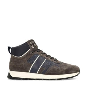 suède sneakers donkergrijs