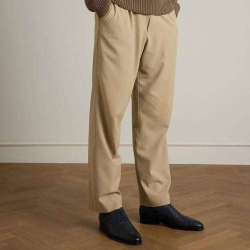 Manfield leren veterschoenen donkerblauw