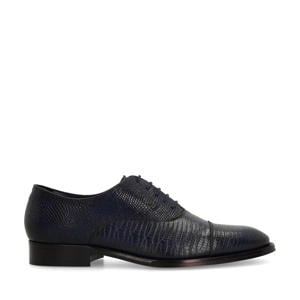 leren veterschoenen donkerblauw