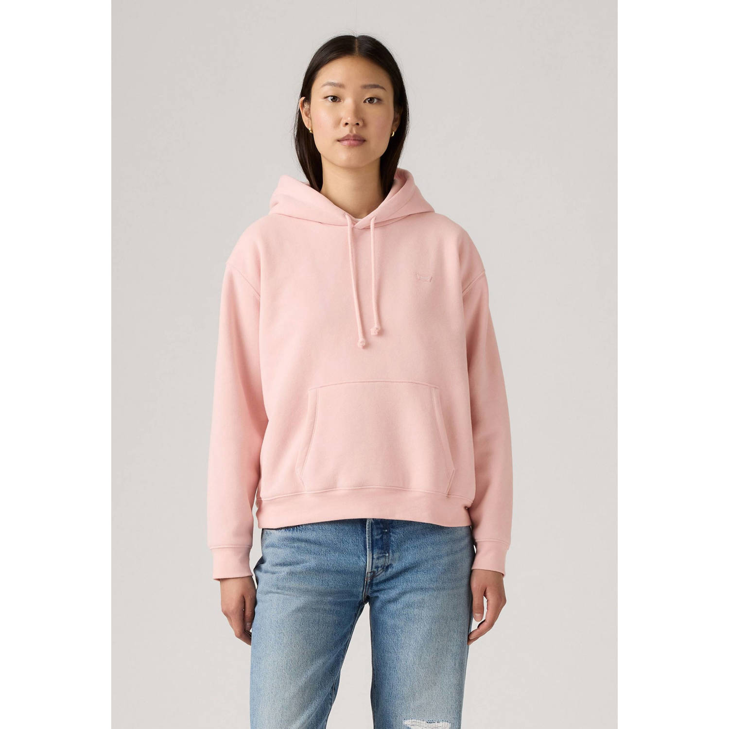 Levi's hoodie lichtroze