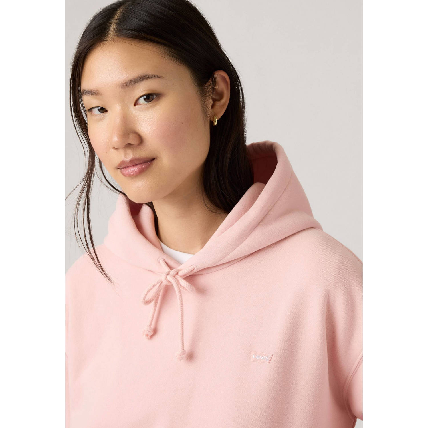 Levi's hoodie lichtroze