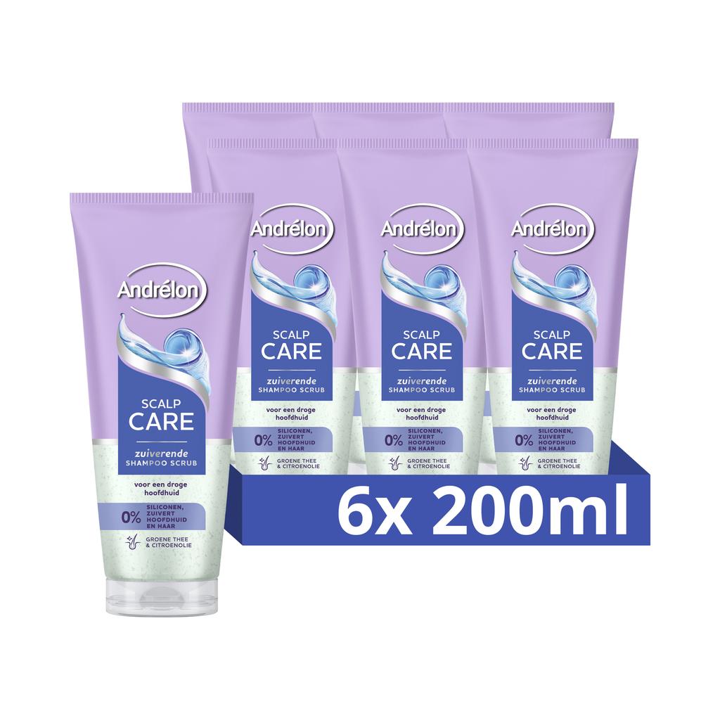 Andrélon Scalp Care shampoo scrub - 6 x 200 ml