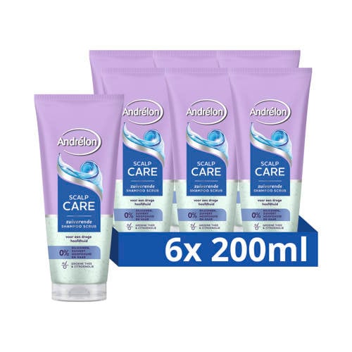 Andrélon Scalp Care shampoo scrub - 6 x 200 ml afbeelding