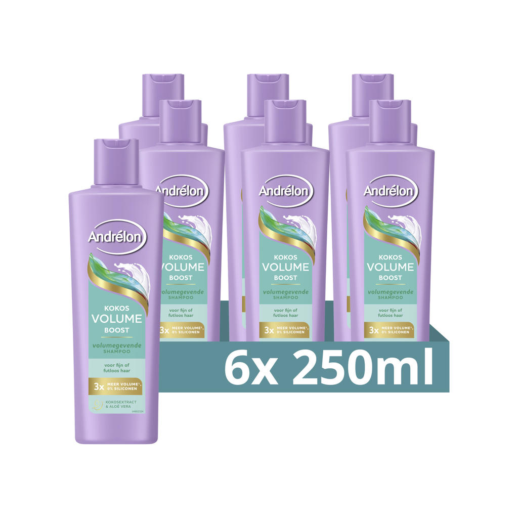 Andrélon Kokos Volume Boost shampoo - 6 x 250 ml