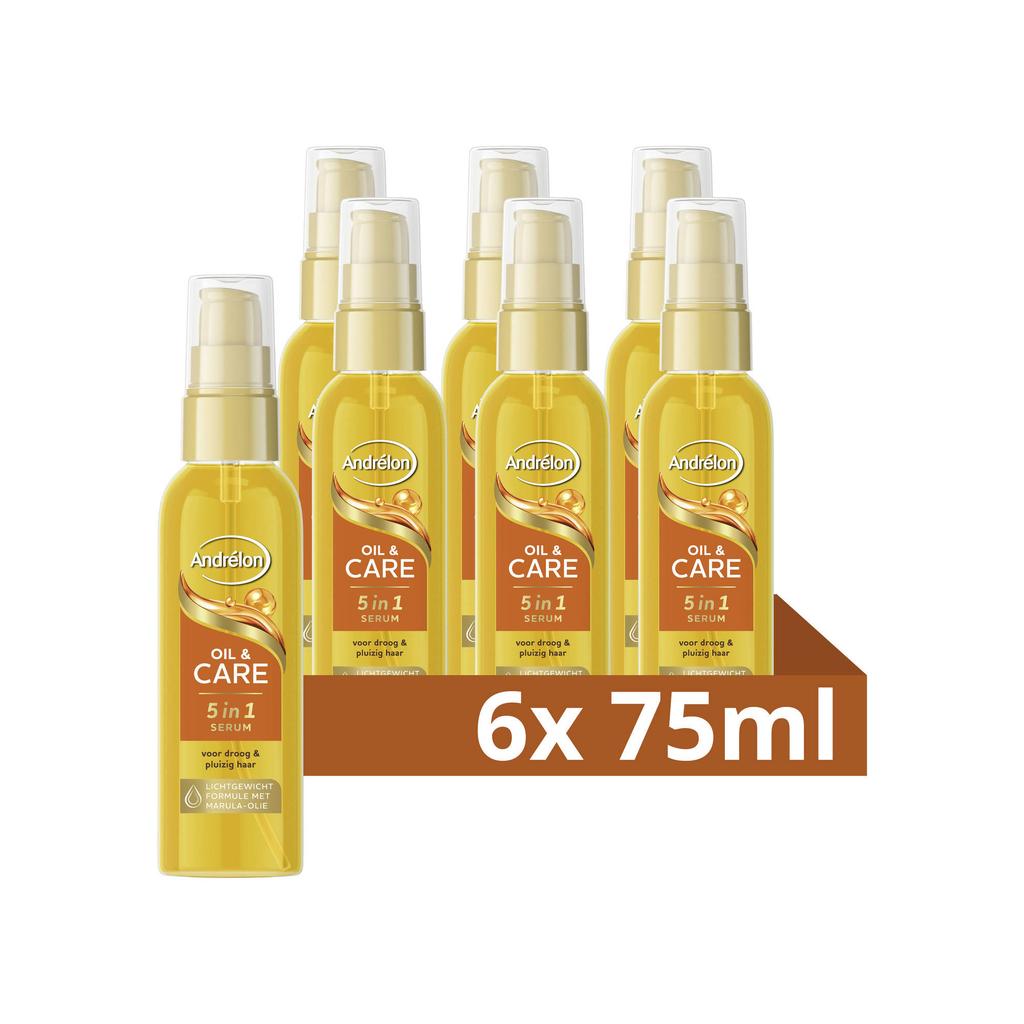 Andrélon Oil & Care 5-in-1 serum - 6 x 75 ml