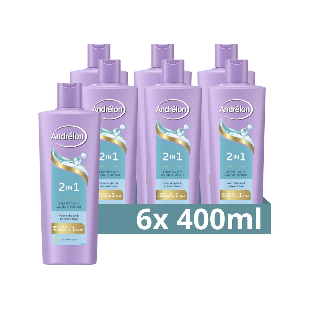Andrélon 2-in-1 shampoo en conditioner - 6 x 400 ml