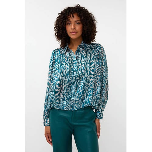Esqualo blouse blauw met lurex afbeelding