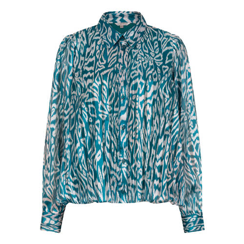 Esqualo blouse blauw met lurex afbeelding