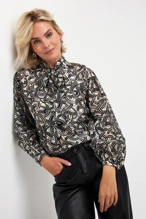blouse zwart met glitter