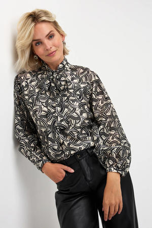 blouse zwart met glitter