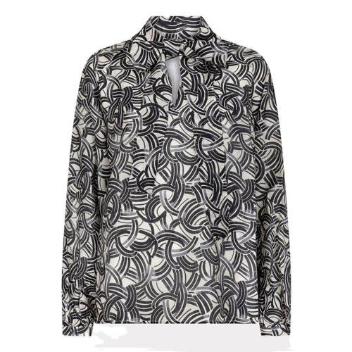 Esqualo blouse zwart met glitter afbeelding
