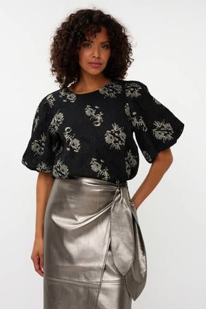 top zwart met lurex