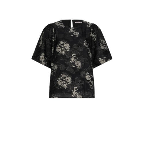 Esqualo top zwart met lurex afbeelding