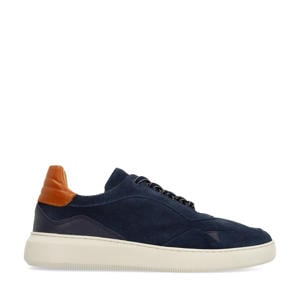 suède sneakers donkerblauw