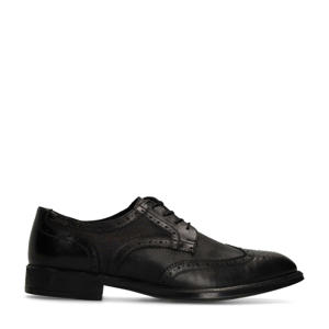 leren veterschoenen zwart
