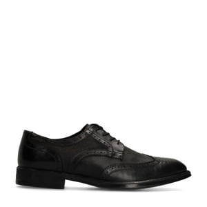 leren veterschoenen zwart