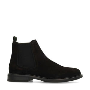 suède chelsea boots zwart