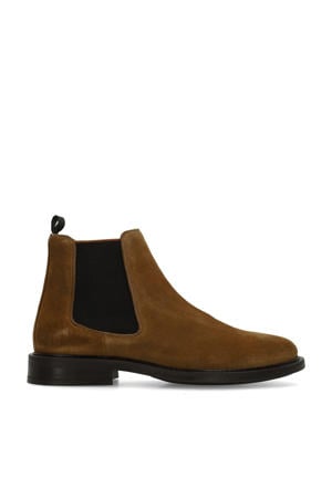 suède chelsea boots cognac
