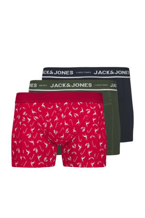boxershort JACDEER (set van 3) met kerstprint