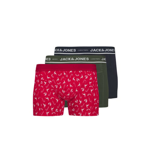 JACK & JONES boxershort JACDEER (set van 3) met kerstprint afbeelding
