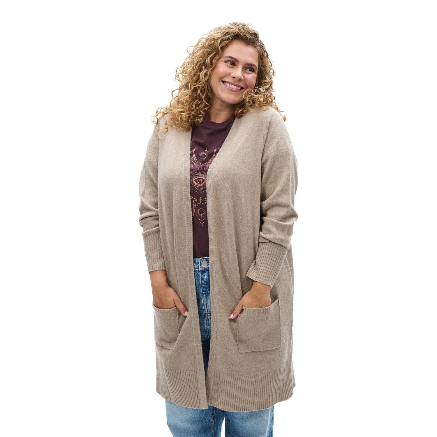 Zizzi gebreid vest