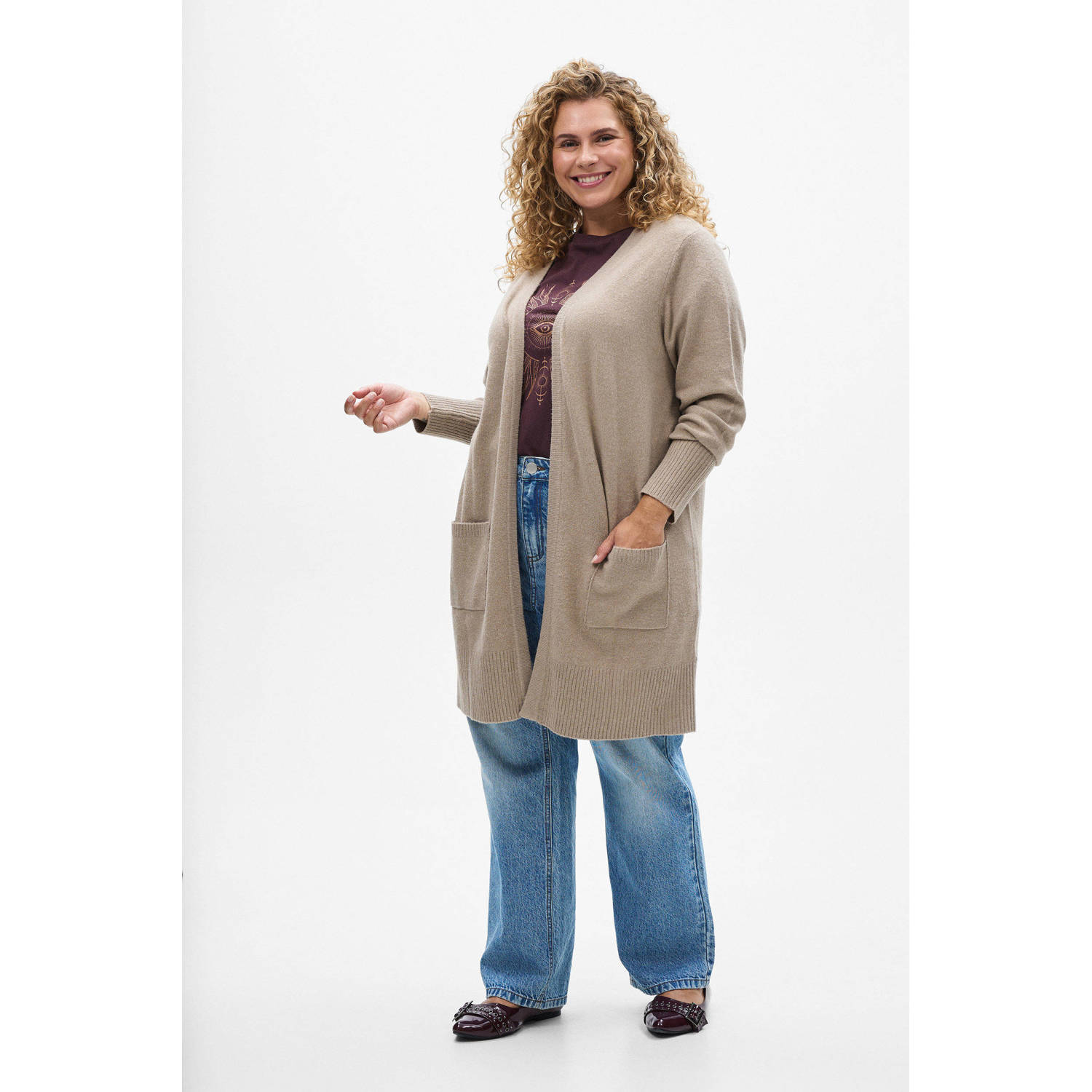 Zizzi gebreid vest