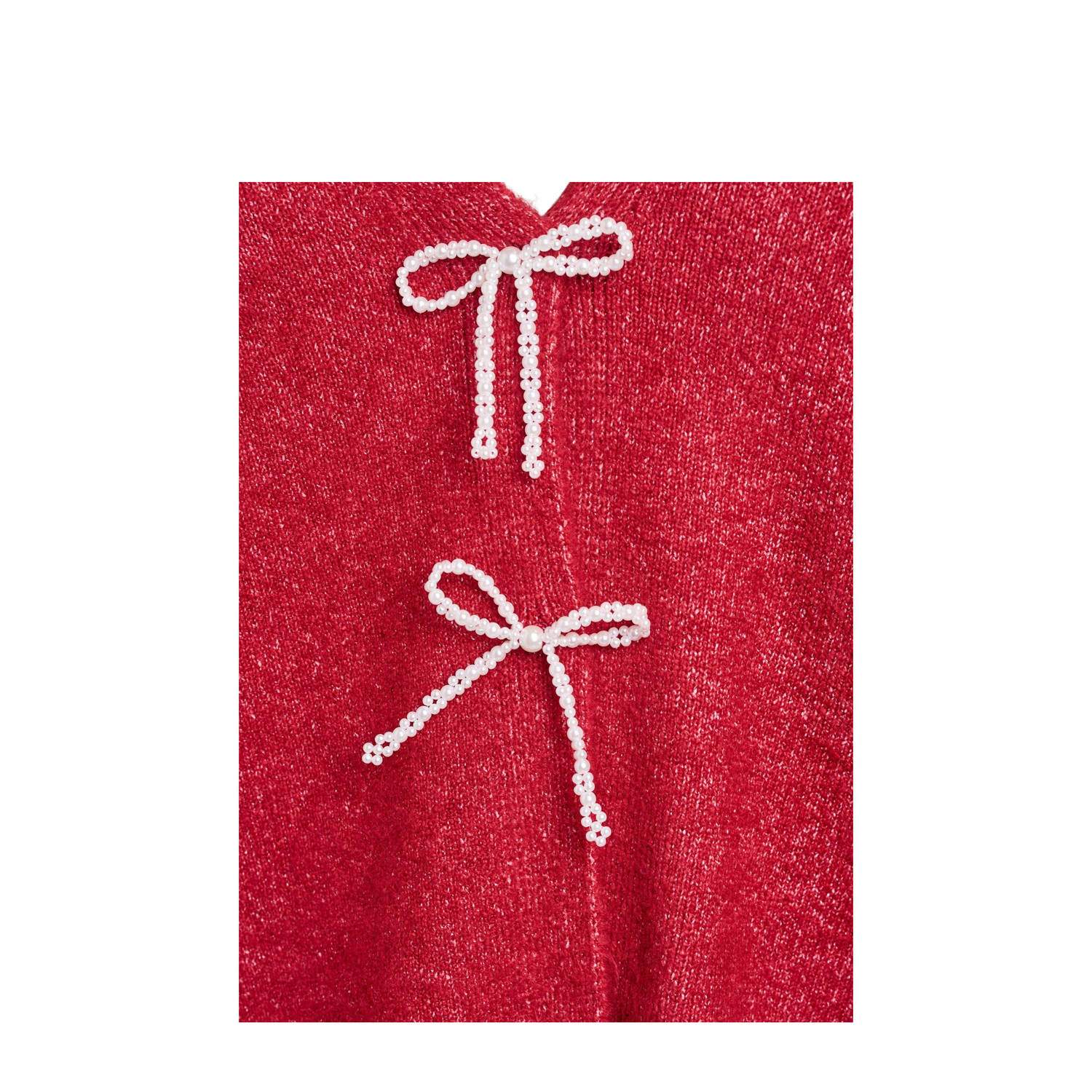 Zizzi gebreid vest rood