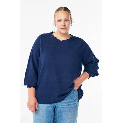 Zizzi pullover trui donkerblauw afbeelding