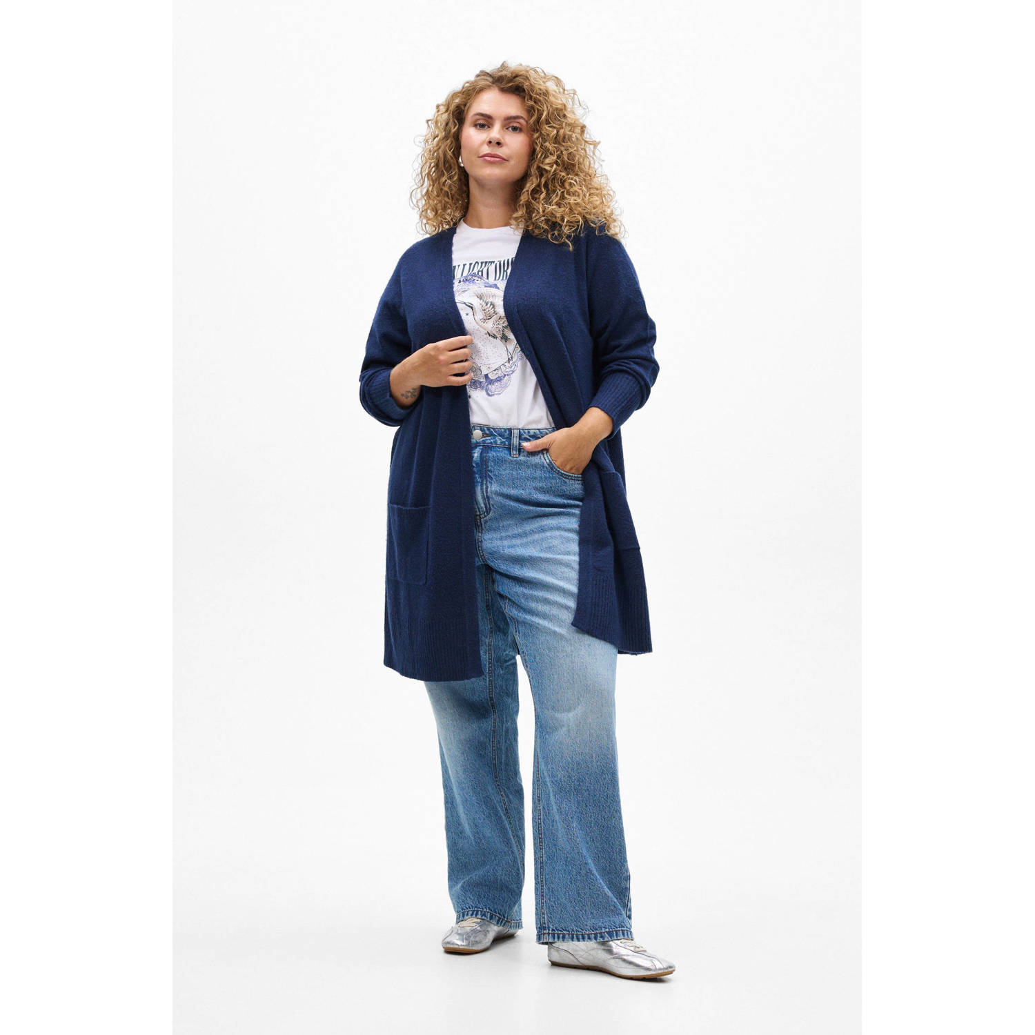 Zizzi gebreid vest