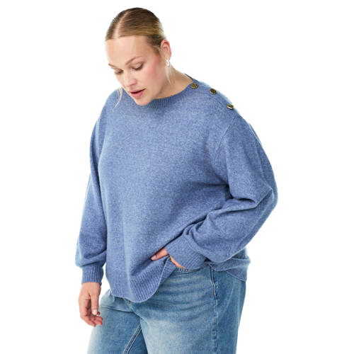 Zizzi gebreide trui blauw afbeelding