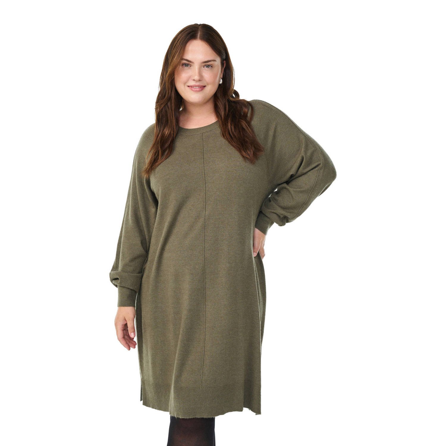 Zizzi gebreide jurk beige