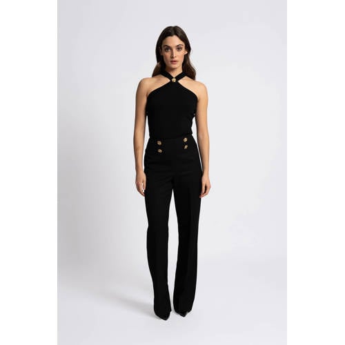 NIKKIE X Franka Vedder straight regular waist pantalon zwart afbeelding