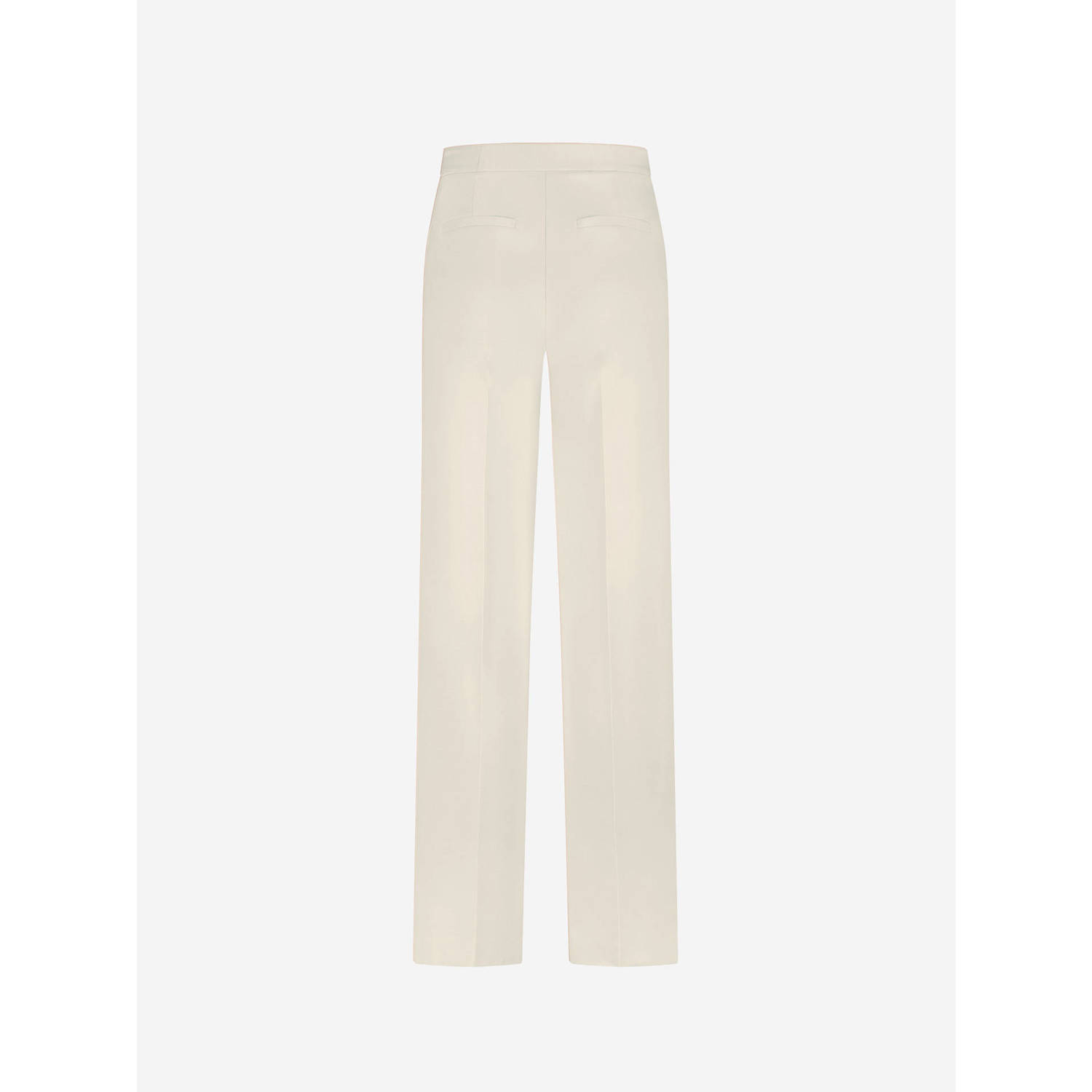 NIKKIE straight high waist broek crème