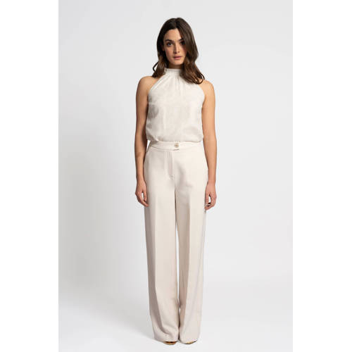 NIKKIE straight high waist broek crème afbeelding