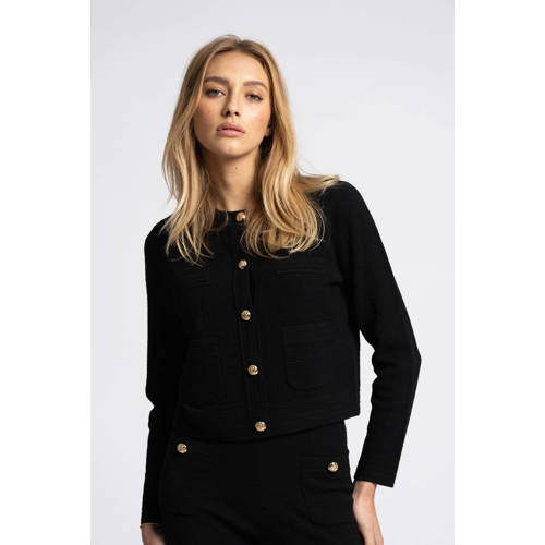NIKKIE gebreid vest zwart afbeelding