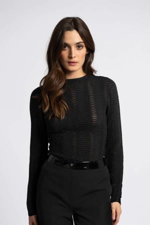 top zwart met lurex