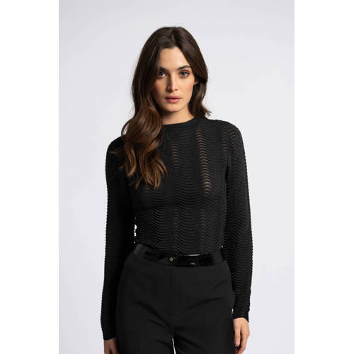 NIKKIE top zwart met lurex afbeelding