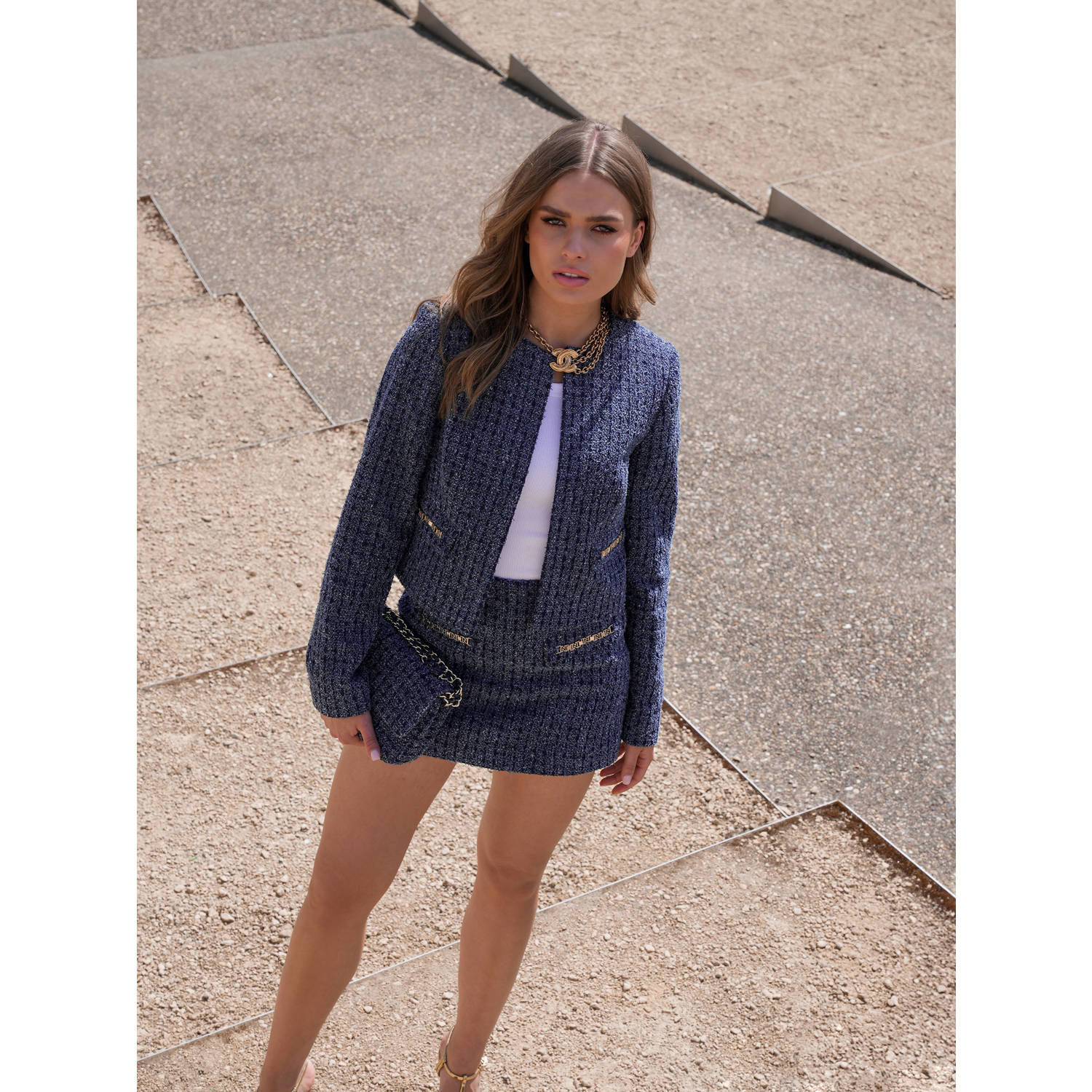 NIKKIE skort blauw