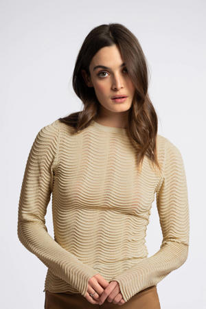 top ecru met lurex