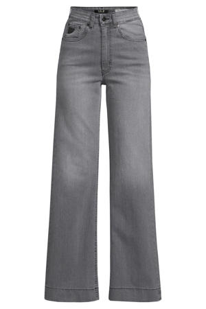 high waist wide leg jeans grey denim