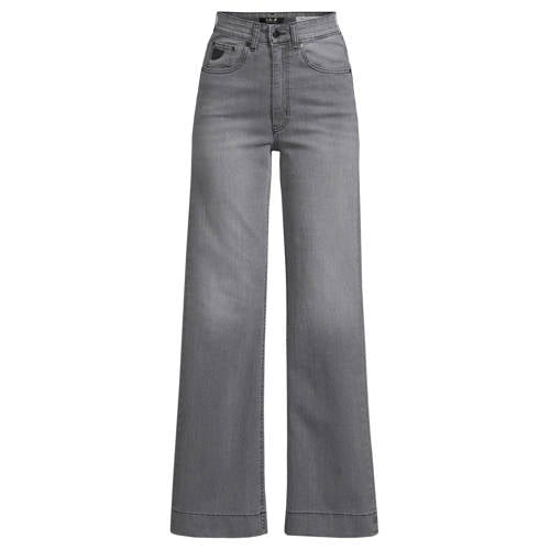 Lois high waist wide leg jeans grey denim afbeelding