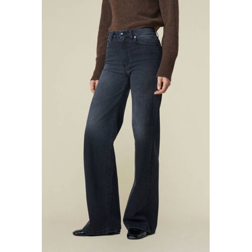 Lois high waist wide leg jeans black denim afbeelding