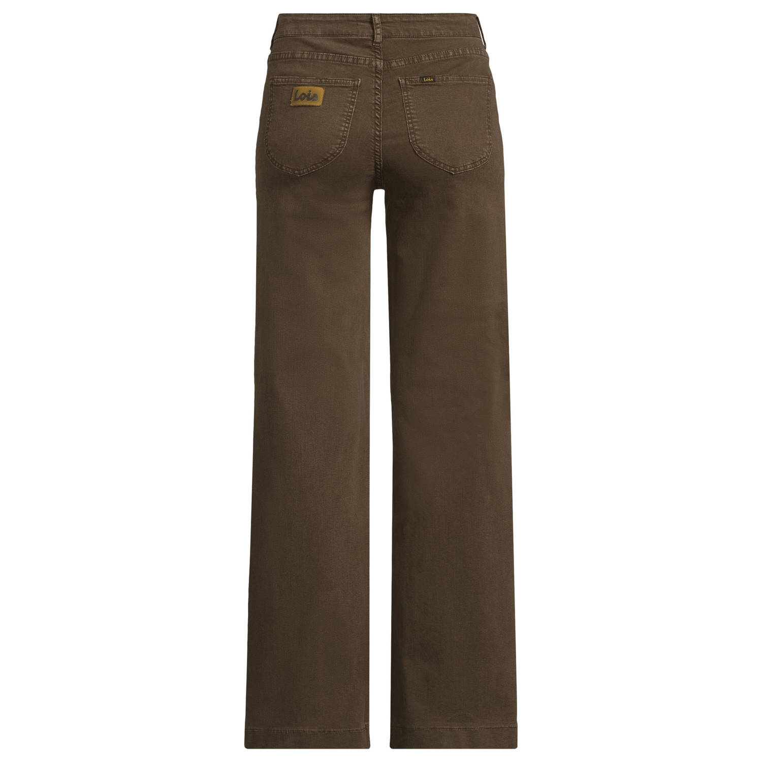 Lois high waist wide leg jeans donkergroen