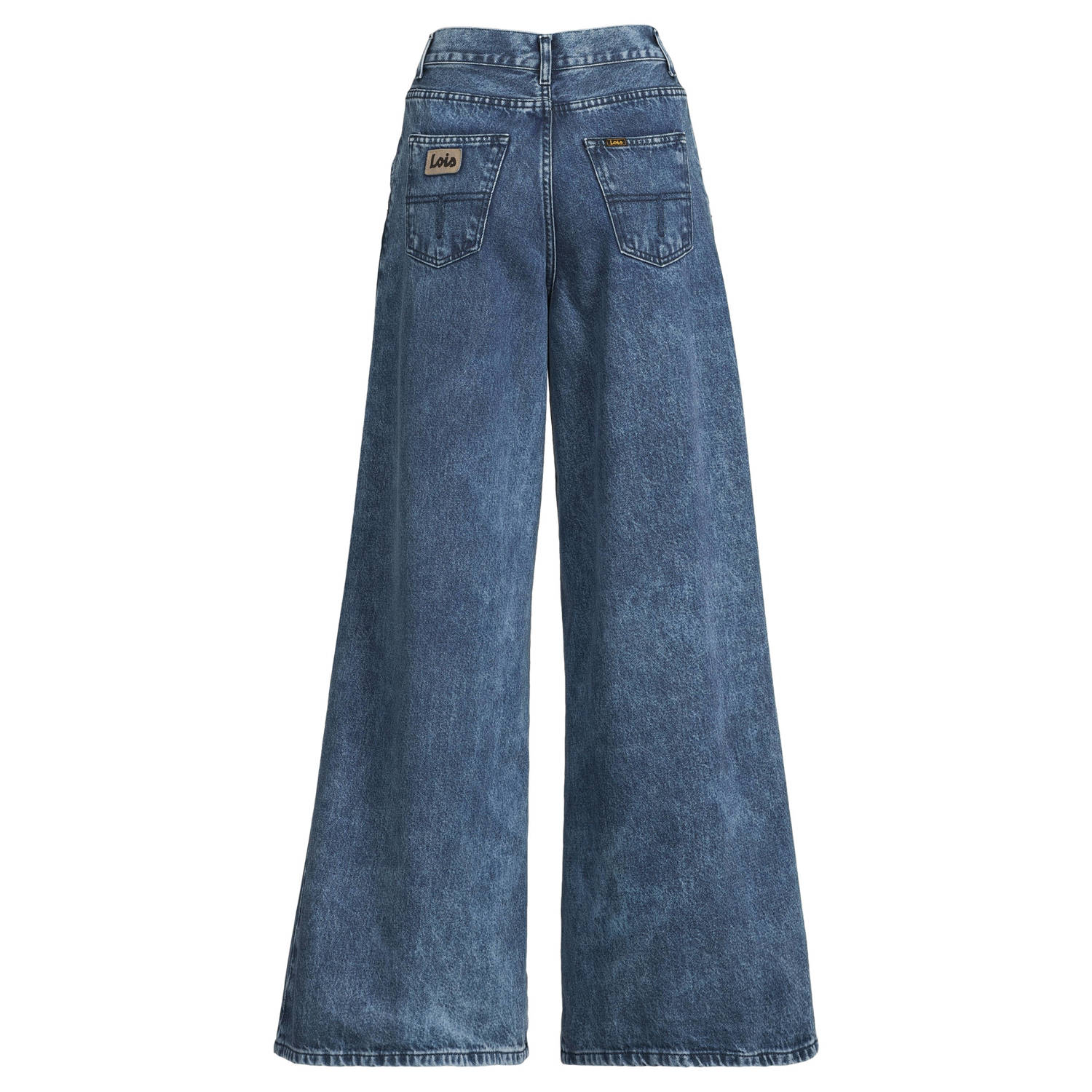 Lois high waist wide leg jeans medium blue denim