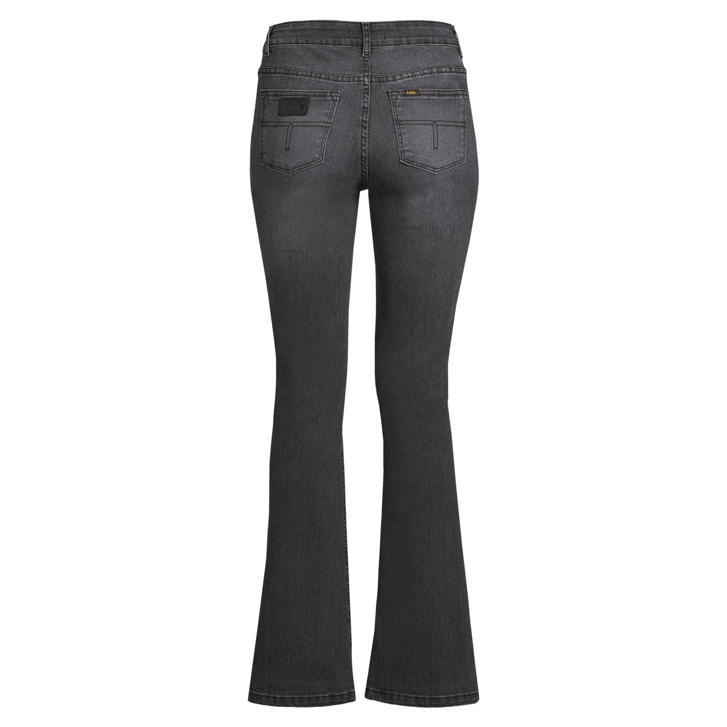 Lois high waist flared jeans black denim