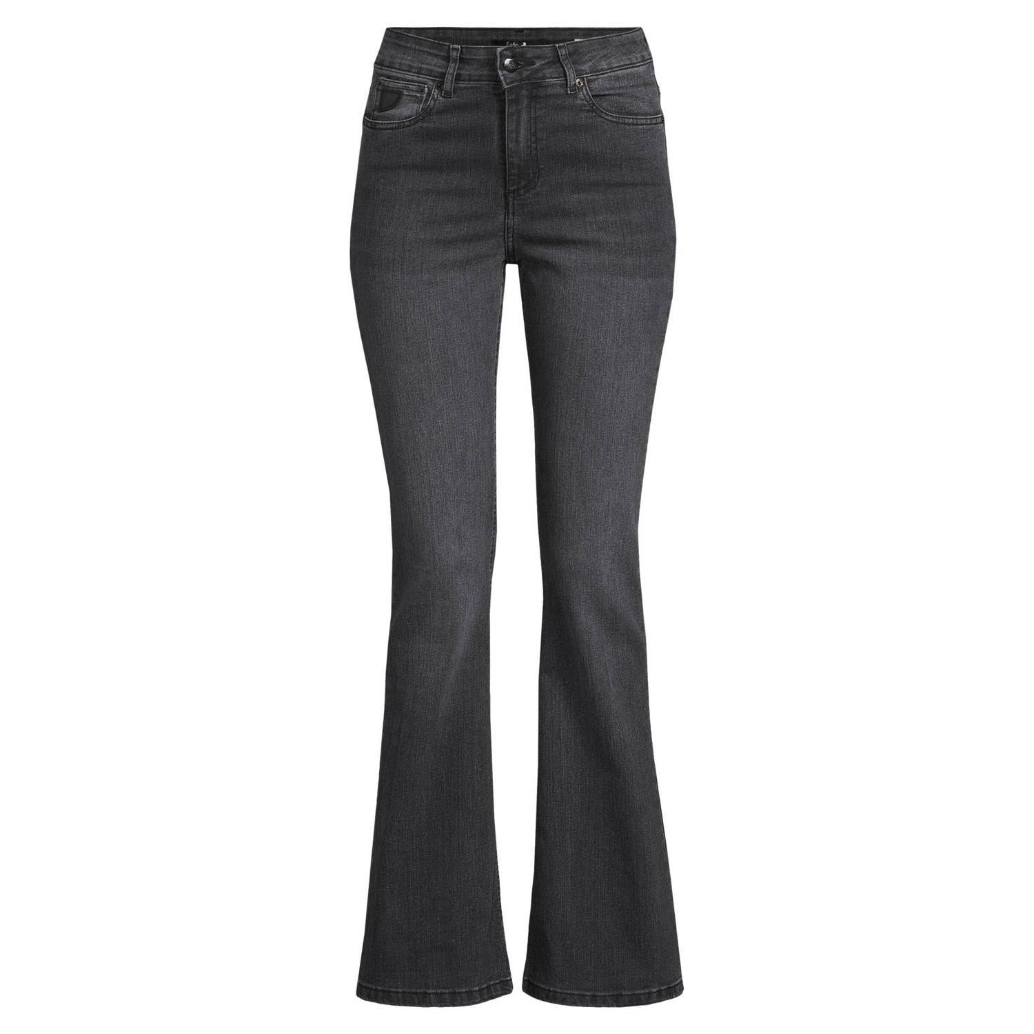 Lois high waist flared jeans black denim