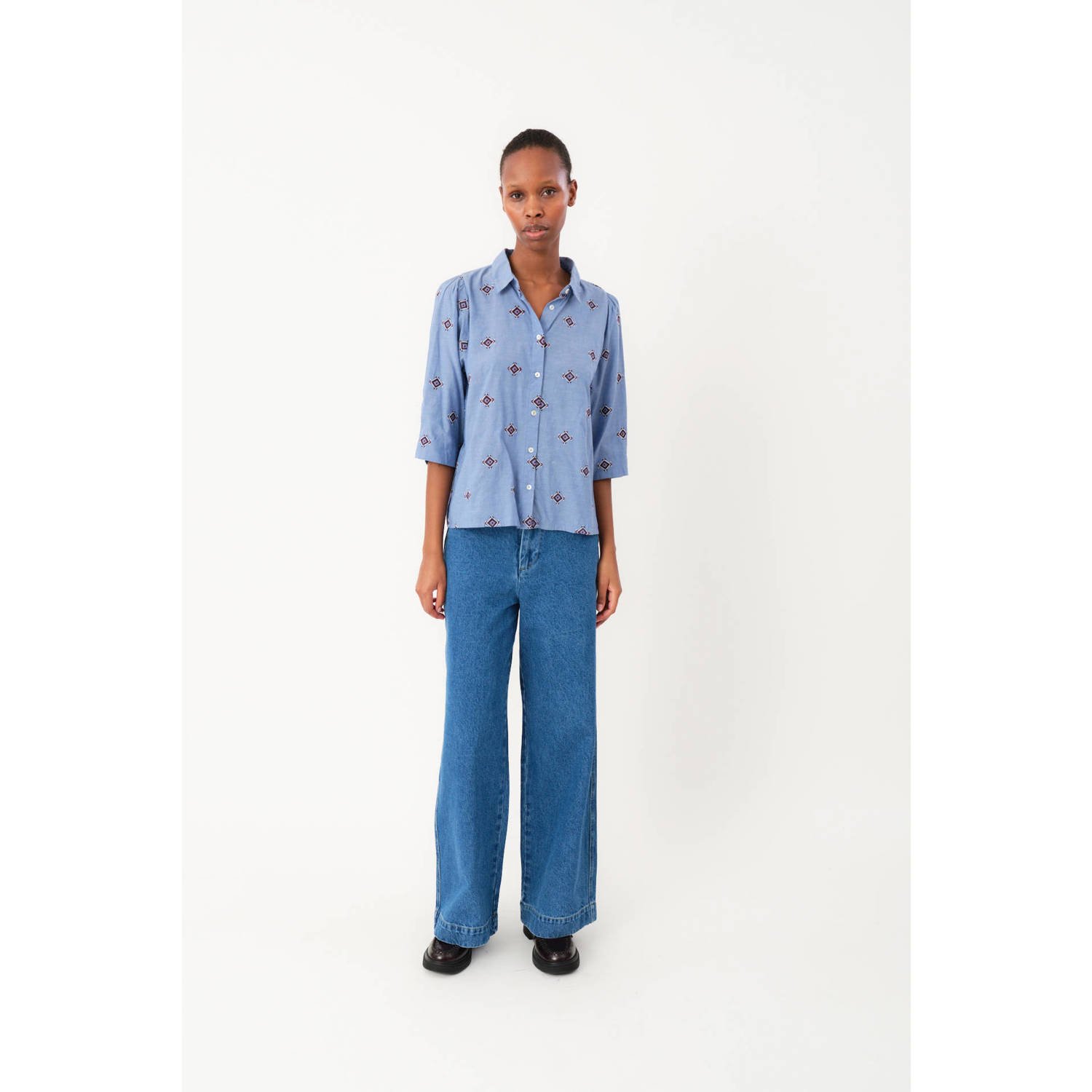 Lollys laundry blouse blauw