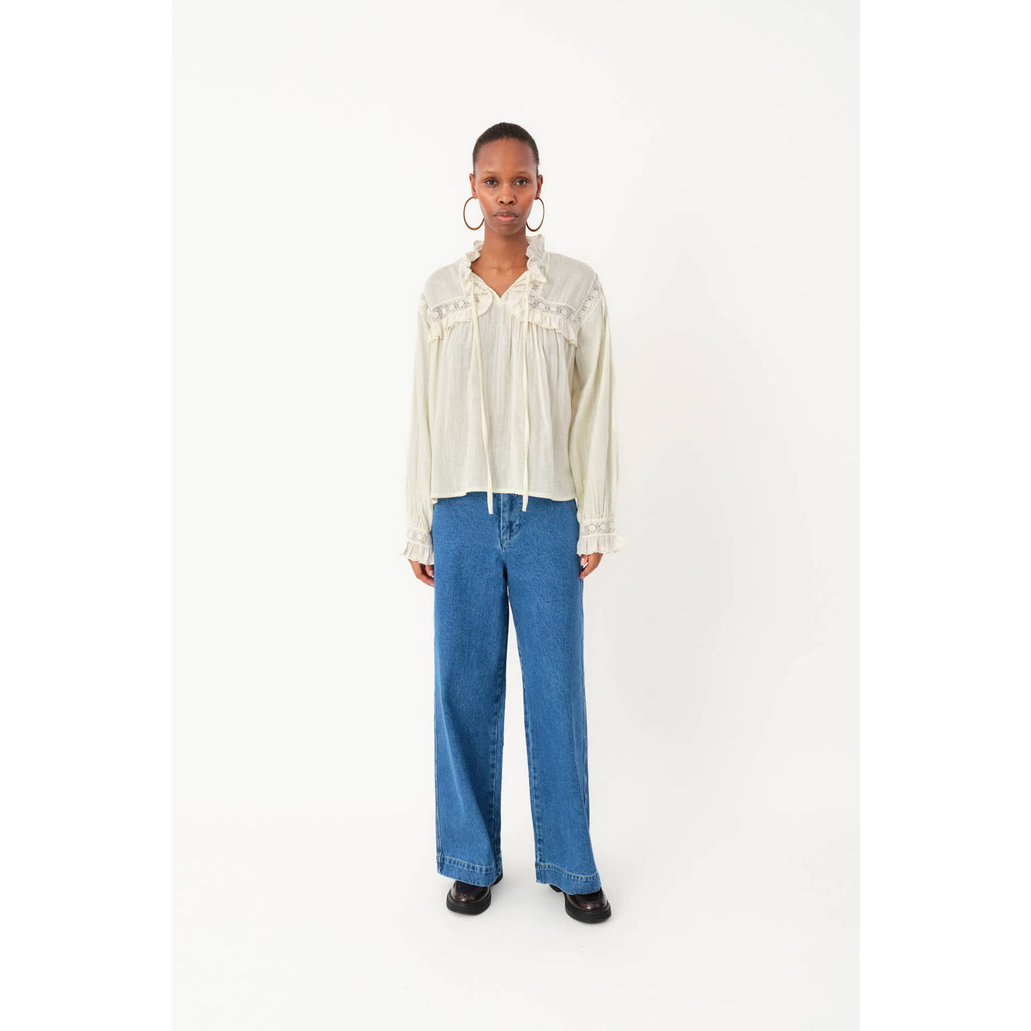 Lollys laundry blouse crème