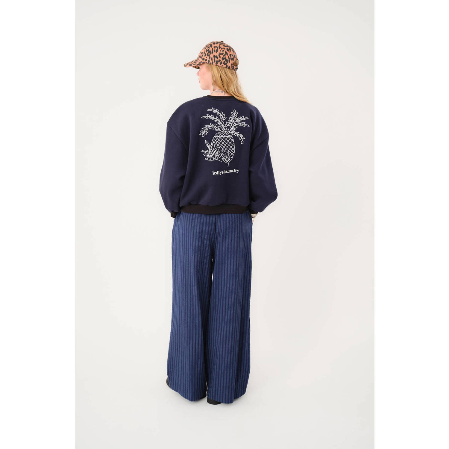Lollys laundry sweater donkerblauw